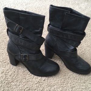 Steve Madden Grey Heeled Booties